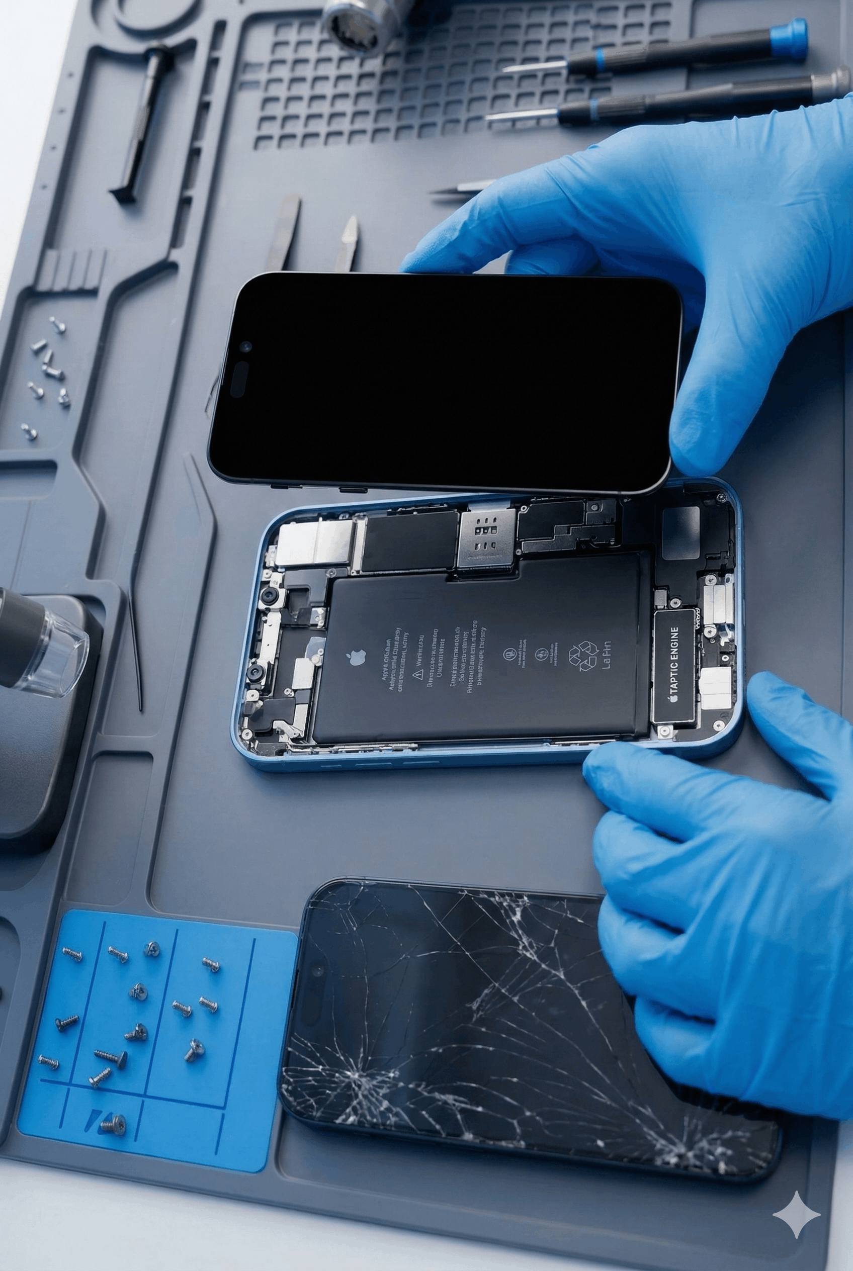 Profesjonalna wymiana baterii i ekranu w iPhone 13 w serwisie kamilbs.pl Warszawa.