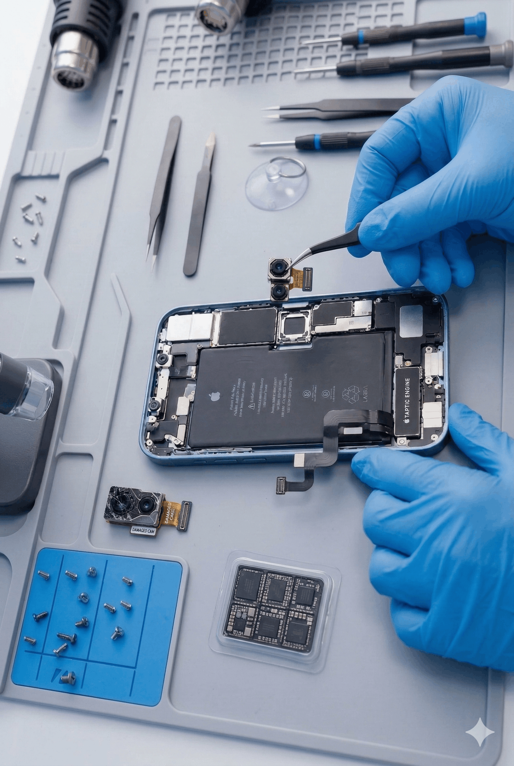 Profesjonalna wymiana baterii i ekranu w iPhone 13 w serwisie kamilbs.pl Warszawa na Mokotowie.